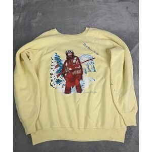 Vintage 80s New Mexico Nature Sweatshirt Men's Size XL Yellow